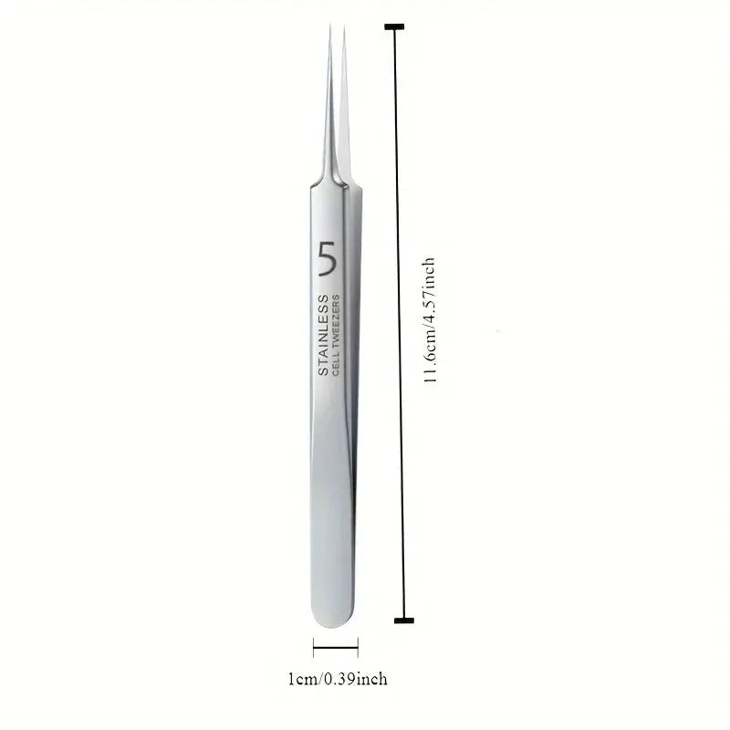 1 Pack Extra Fine No 5 Cellular Acne Blackhead Tweezers For Facial Beauty And Skin Care Tools