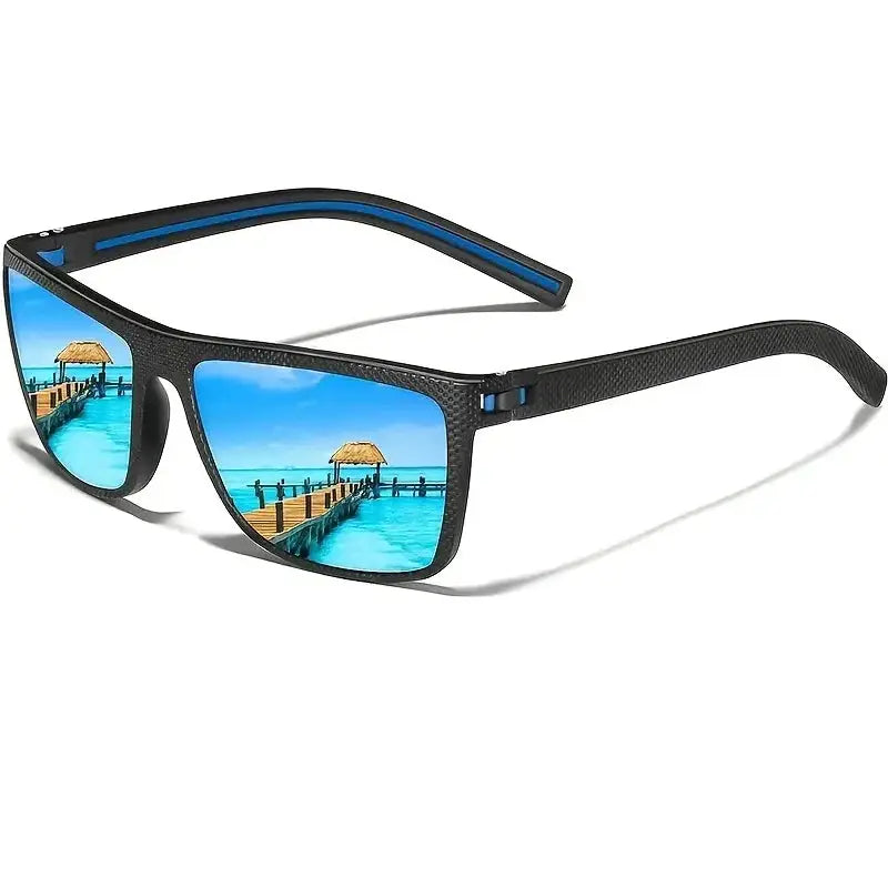 PulseOptics Square Polarized Sunglasses Unisex Lightweight Frames With Glare Reducing TAC Lenses