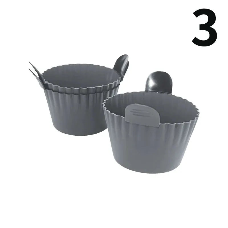 Silicone Egg Poacher Cups For Air Fryer Ovens Cupcake Liners Ramekins Reusable Food Grade Silicone