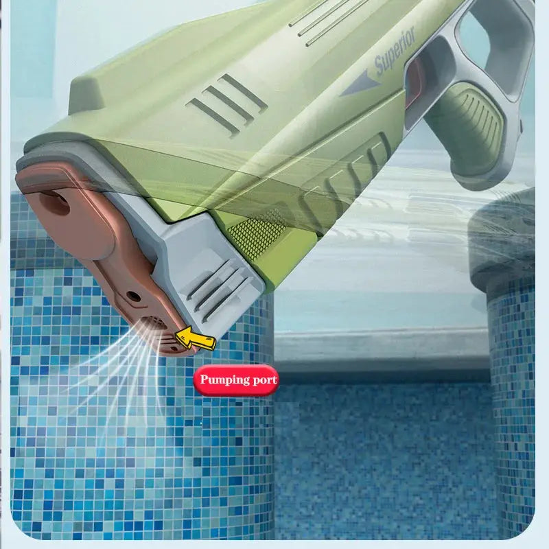 43cm Full Electric Automatic Water Storage Gun Toy For Kids Boys Beach Summer Outdoor Battle Game
