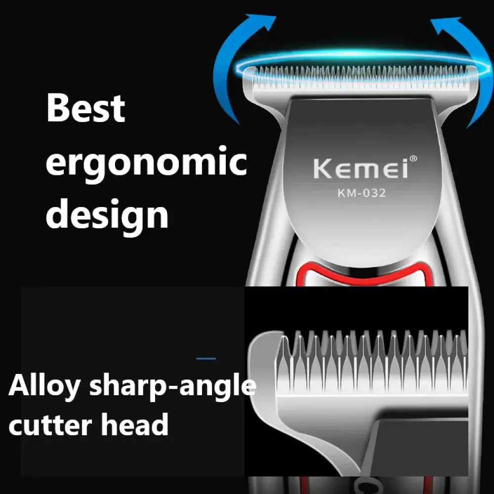 Kemei KM 032 Professional Hair Trimmer With Stainless Steel Blades And Long Lasting Rotary Motor