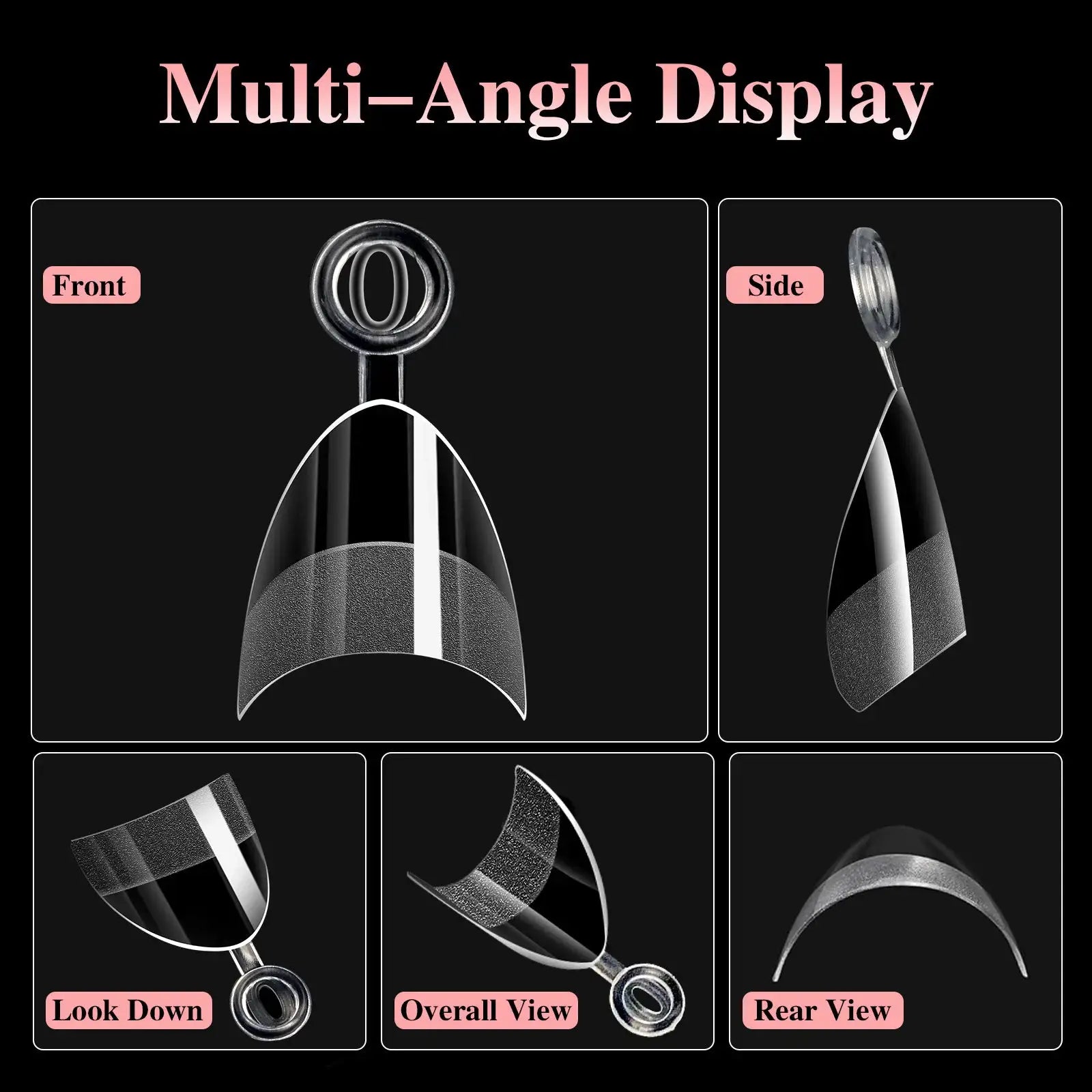 GlamNail 600Pcs Ultra Short French Press On Acrylic Nails Almond Square Traceless Finish Salon Quality At Home