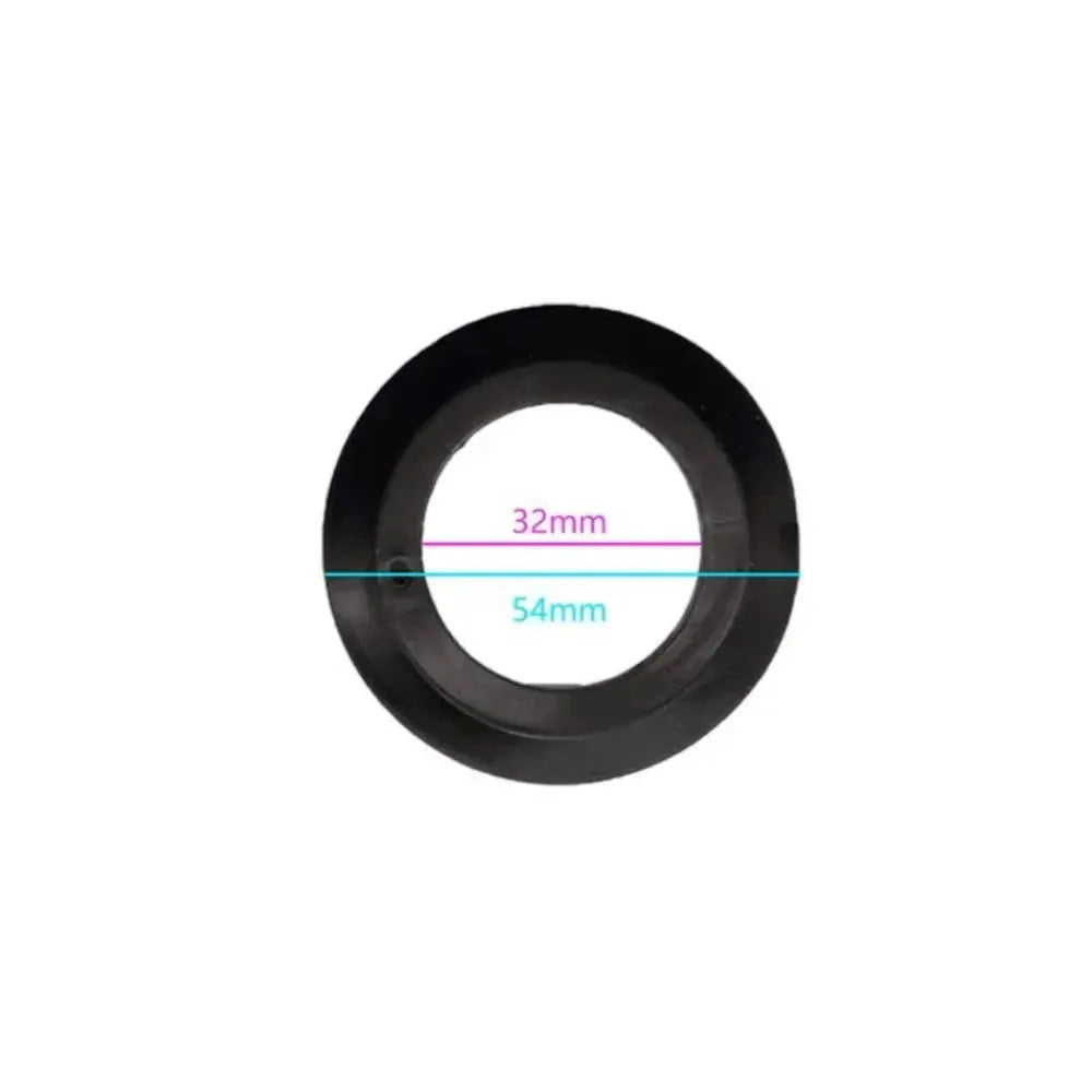 Simples Market 5-piece rubber seal set for basket strainer plug; black gasket, 32mm inner, 54mm outer