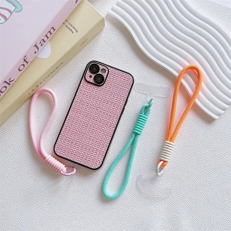Mobile Phone Lanyard Strap With Patch Attachment For Secure Phone Case Rope Keychain And Hanging Chain