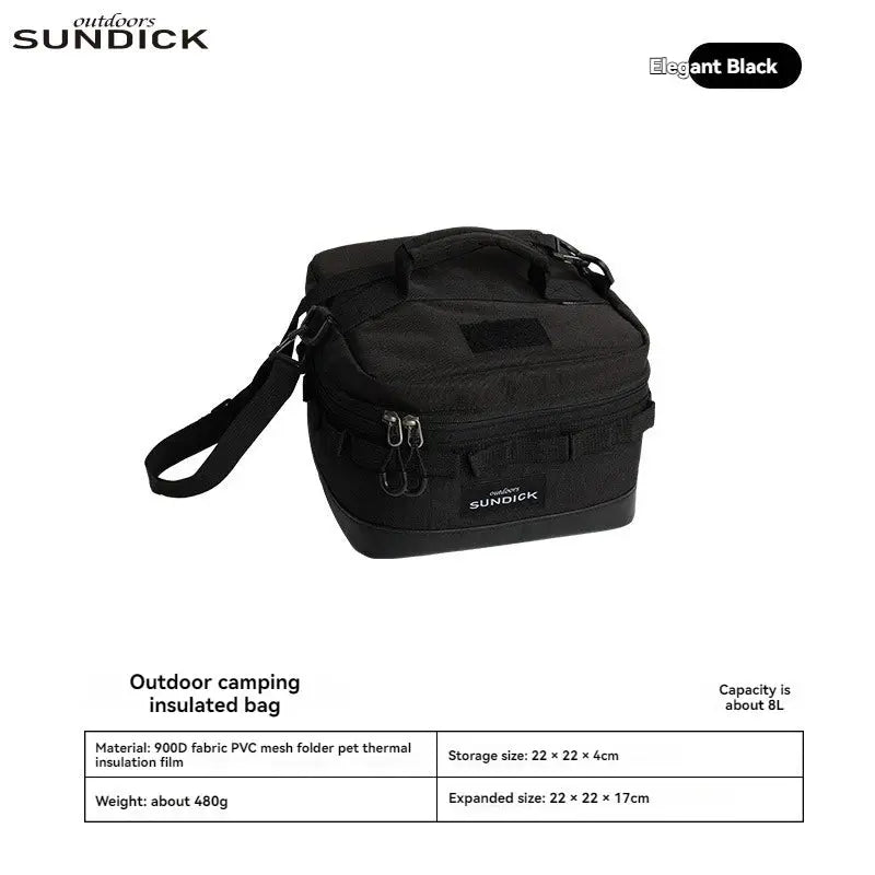 Insulated Camping Bowl and Cup Storage Bag for Outdoor Gear in Black, Brown, Army Green or Camo