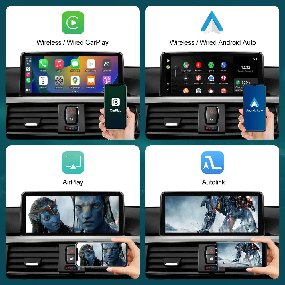 BMW wireless car multimedia display 10.25–12.3 inch, black, with CarPlay and Android Auto