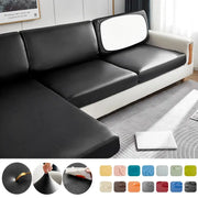 Simples Market PU waterproof corner sofa cover; solid black, elastic stretch slipcover
