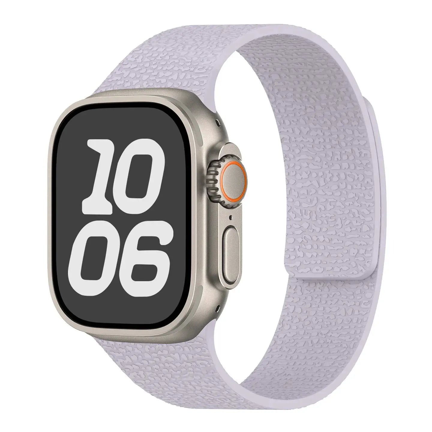 Silicone magnetic Apple Watch strap by Simples Market, lavender, 40–49mm compatible