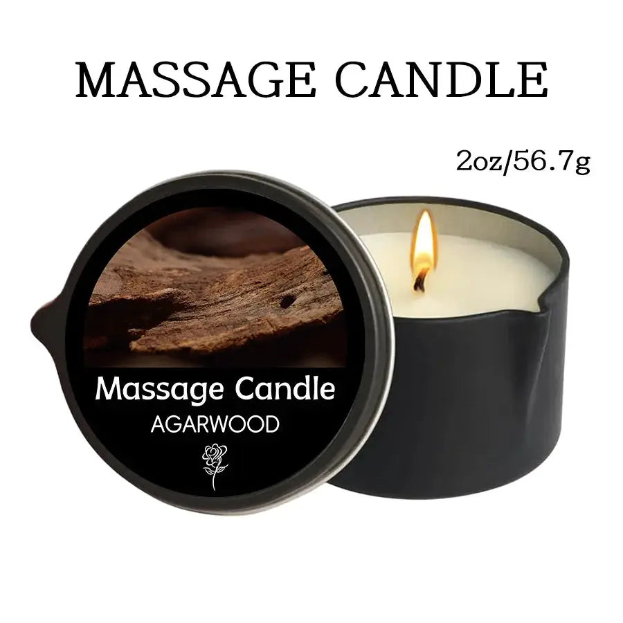 Massage Oil Candle for Stress Relief and Skin Moisturizing Aromatherapy Spa Essentials Luxury Candles