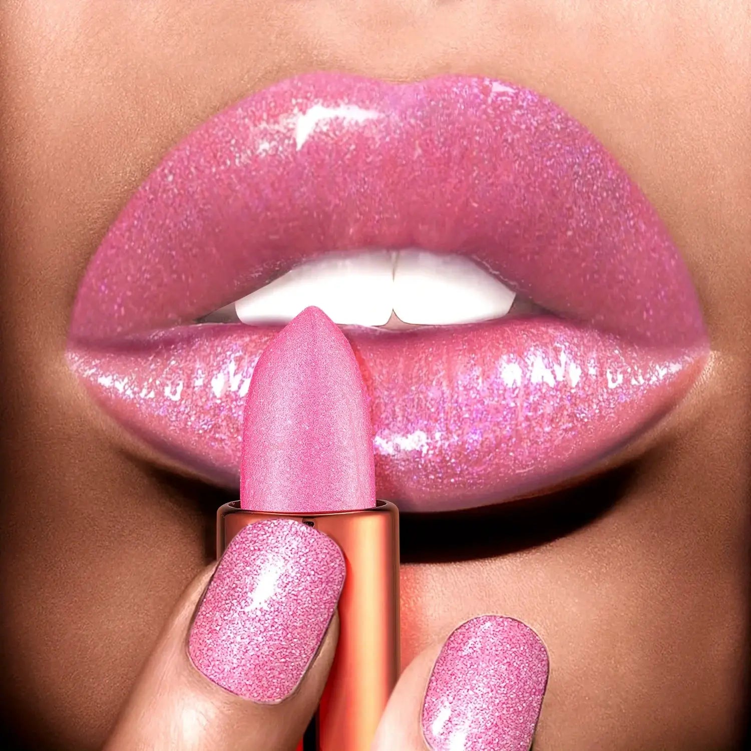 RoseGlow Rose Smoke Lipstick With Glossy Velvet Finish Waterproof Long Lasting Shine