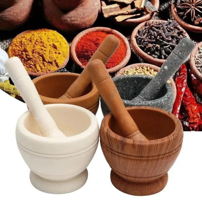 CuisineCraft Resin Mortar and Pestle Set Lightweight Durable Grinding Tool for Spices Herbs Garlic