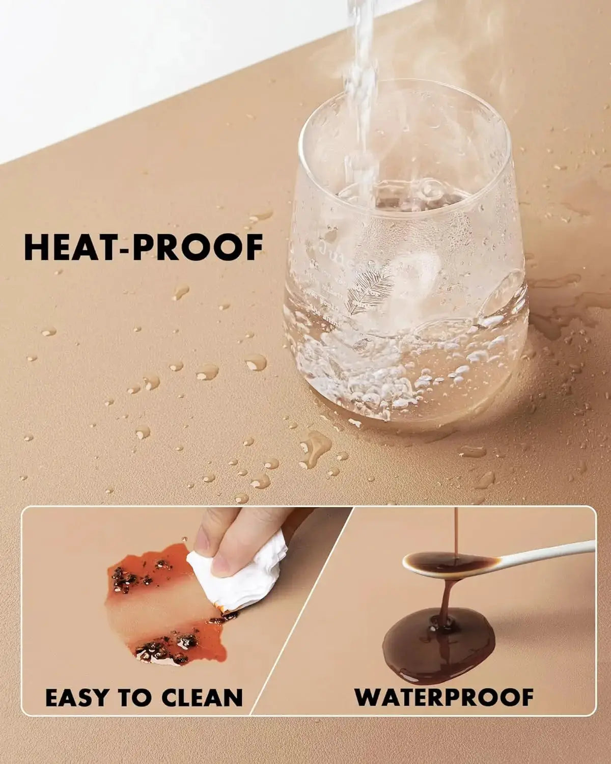 Double Sided Desk Pad Leather And Cork Desk Mat Waterproof Large Mouse Pad For Office And Home