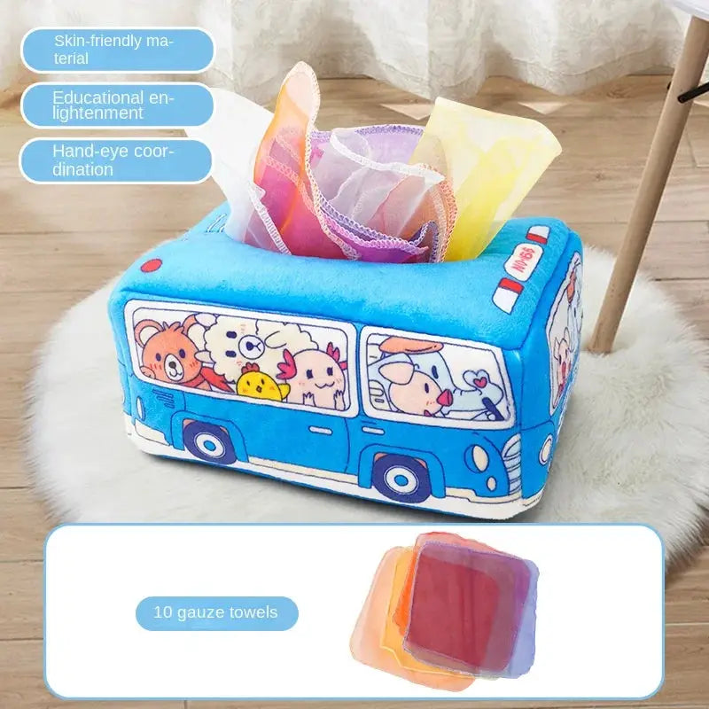 Montessori Magic Tissue Box Toy For Babies And Kids Educational Sensory Busy Board For Finger Dexterity Development