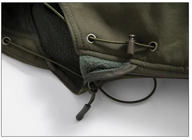 Simples Market Lurker Shark Skin Soft Shell Tactical Jacket, olive green, fleece-lined, hooded