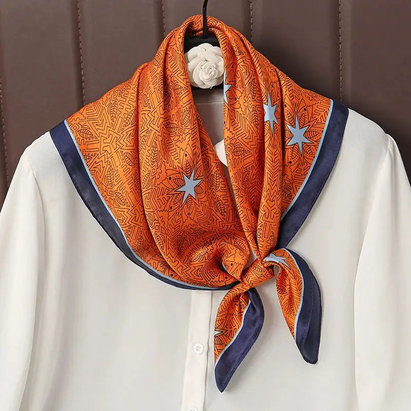Luxe Silk Satin Square Scarf Silk Feel Finish Versatile Fashion Wrap For Shawl Hijab Neckerchief Hair Ribbon Headband