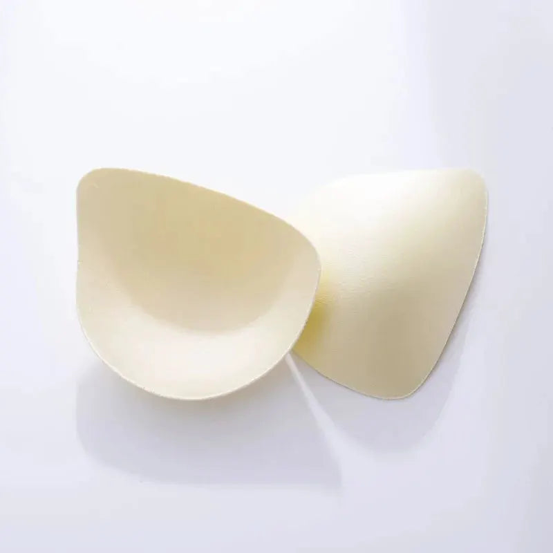 Push-up bra padding inserts, cream color, removable pads, by Simples Market, 2 pcs