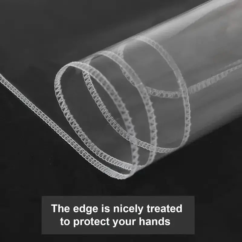Transparent Round PEVA Tablecloth Protective Sleeve Waterproof and Oilproof for Round Tables