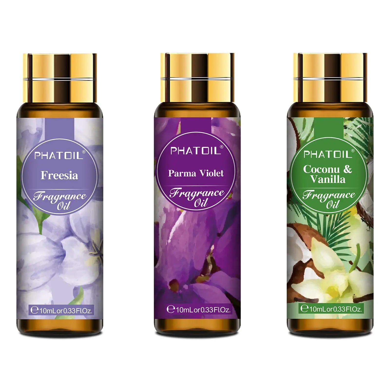 Phatoil Sweet Fruit Fragrance Oils Set 10ml For Aromatherapy And Diy Candles Cherry Apple Strawberry Mango Coconut