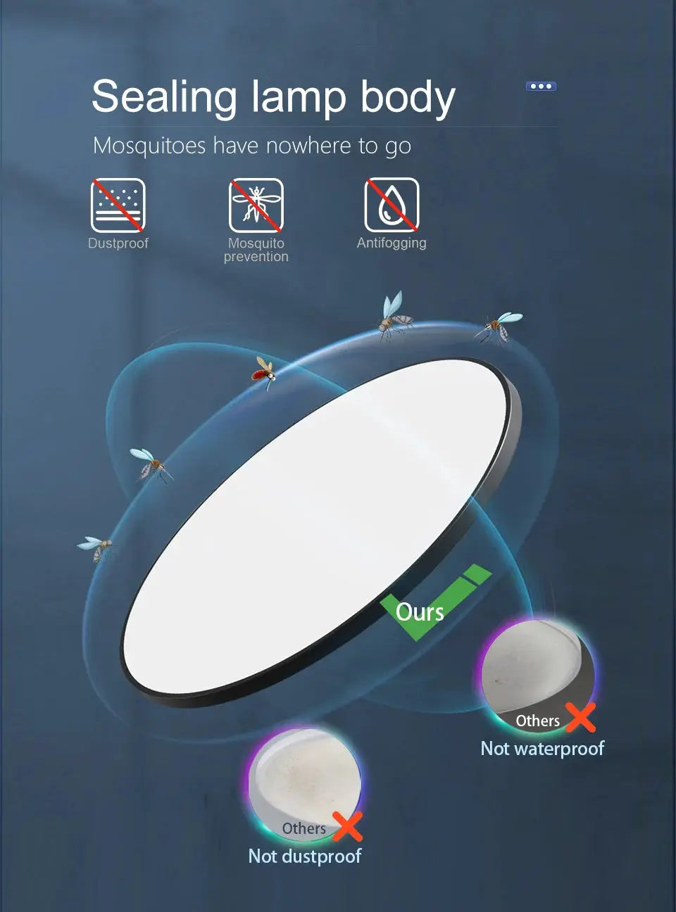 MARPOU smart ceiling lamp; round LED ceiling light with remote, dimmable