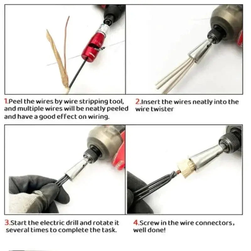 Electric Wire Twisting Tool For Power Drill Quick Twister For Electricians Cable Connector Multi Tool