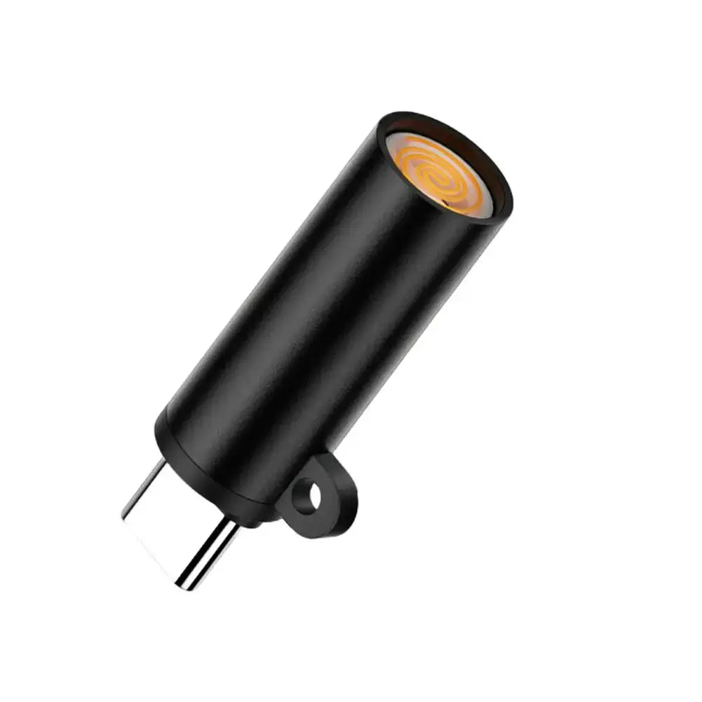 Type-C mini windproof heating-wire lighter by Simples Market, black cylindrical portable outdoor flame starter.