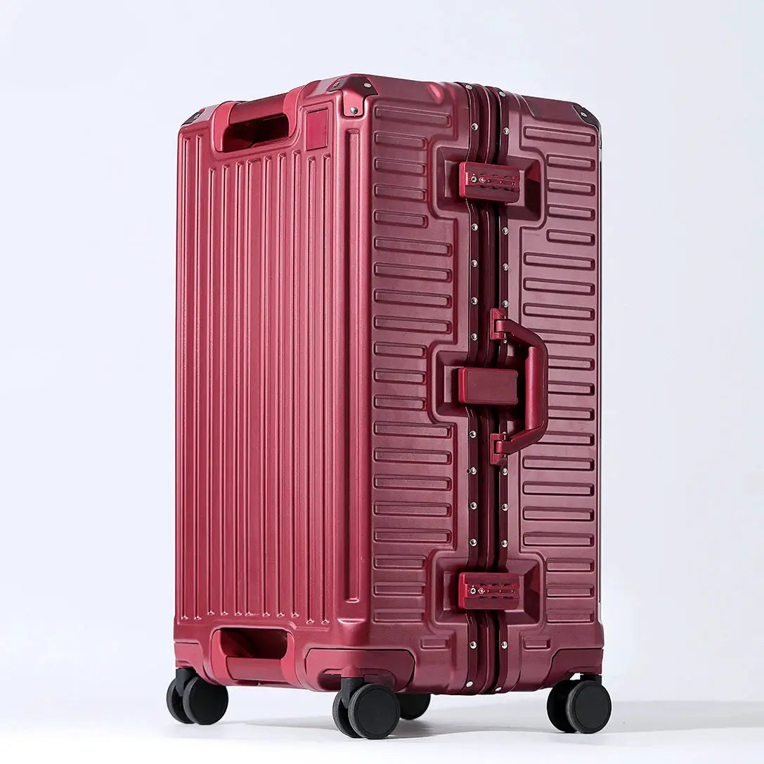 VoyageCraft Wide Handle Carry On Suitcase Aluminum Frame Luggage 20 24 26 Inches