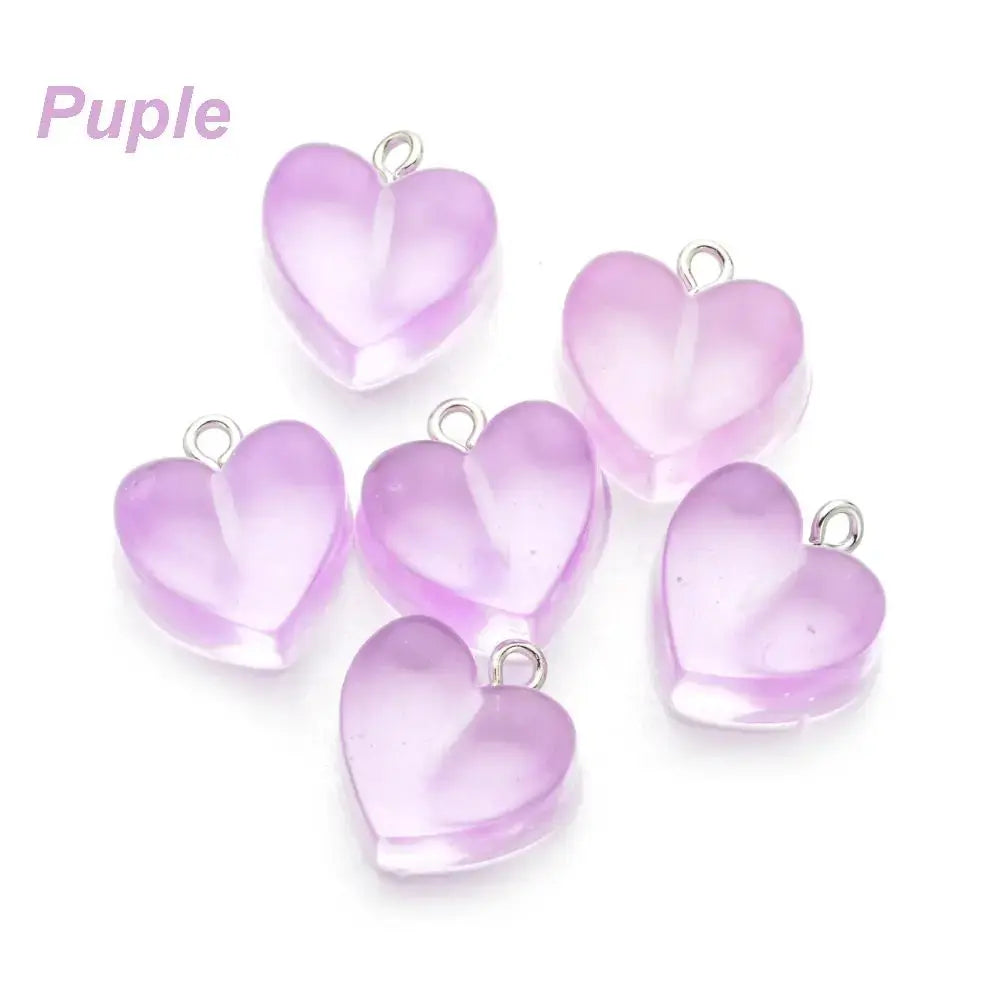 10 Pieces Transparent Peach Flat Resin Charms For Jewelry Making DIY Earrings Necklace Keychain Decoration