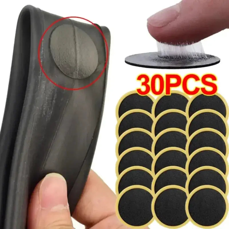 Glue Free Tire Patch Kit For Bicycle Puncture Repair 30 20 10 Pack Quick Drying Tire Patches
