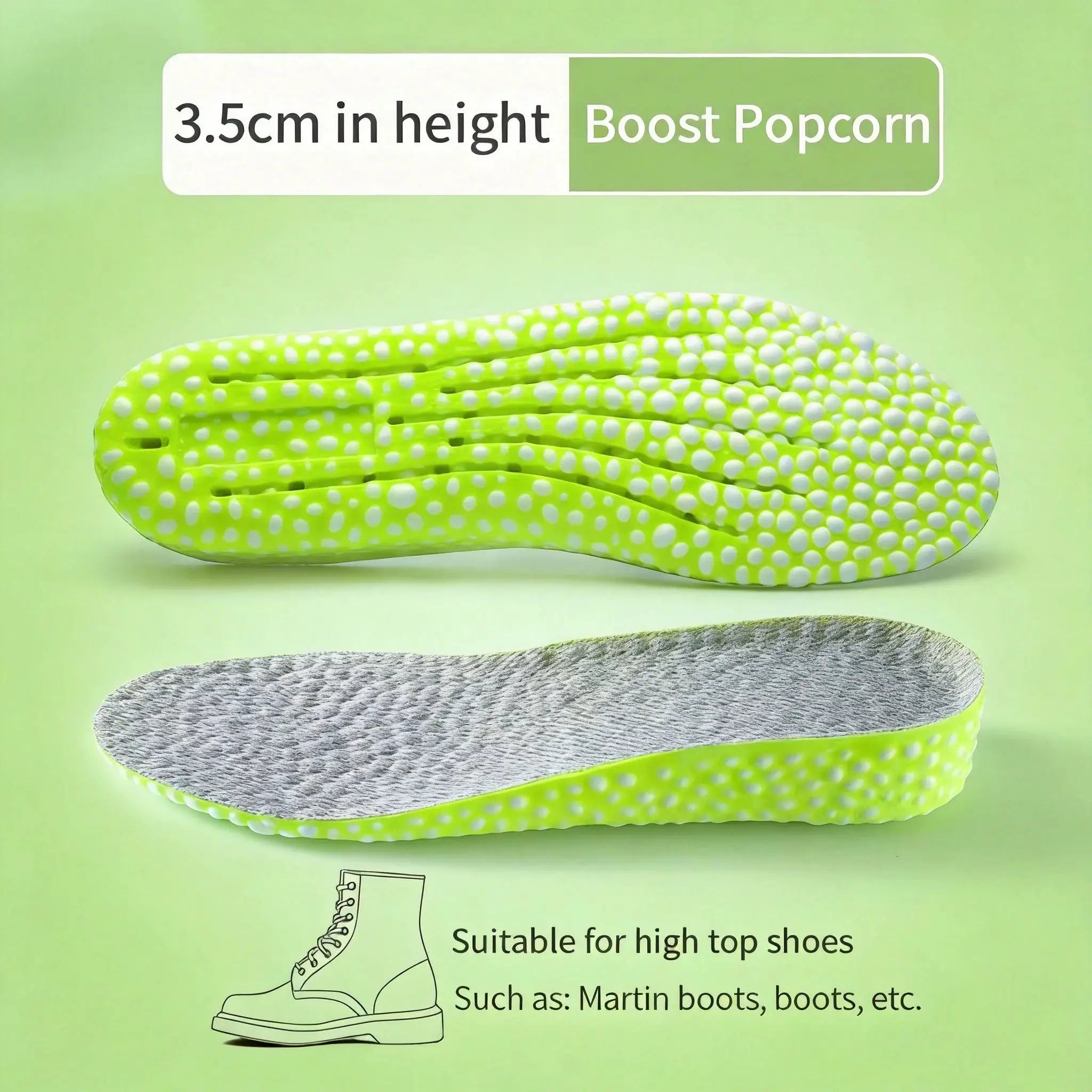 Invisible Height Increase Insoles EVA Material Breathable Shock Absorption Arch Support For Shoes Men Women
