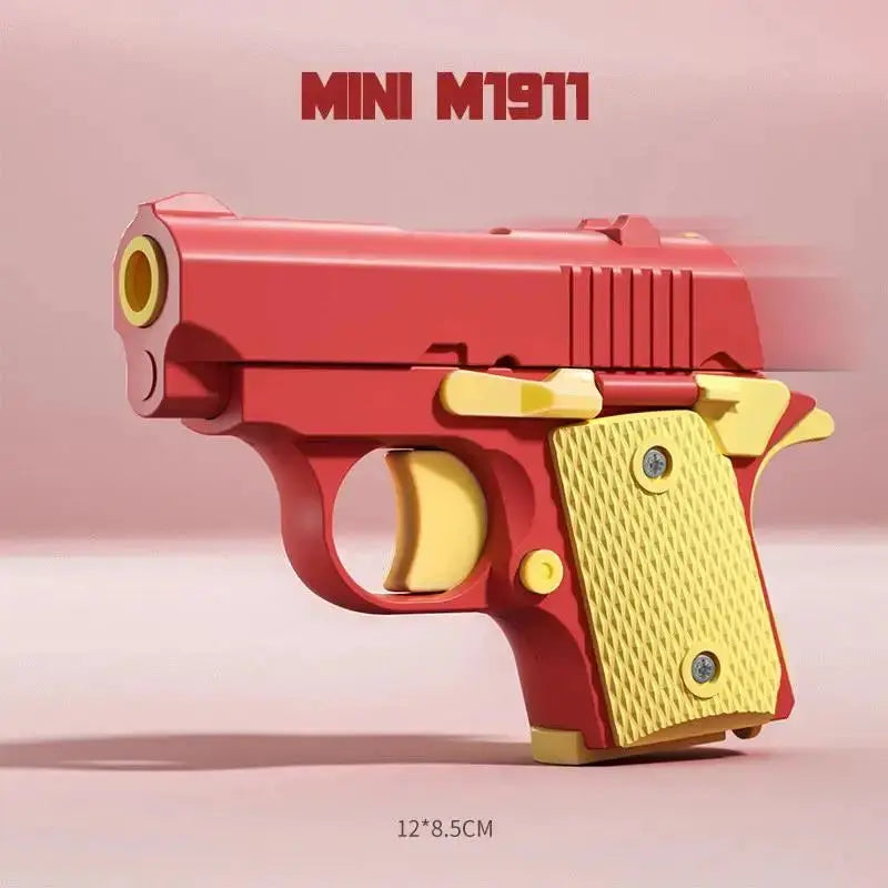 Gravity Activated Mini 3D Printed 1911 Style Pistol Fidget Toy ABS Plastic Stress Relief Gift For Boys