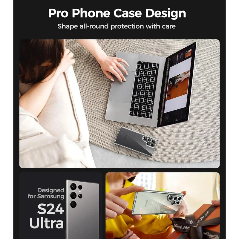 Clear case for Samsung Galaxy S21–S26 Ultra Plus phones by Simples Market