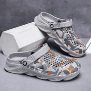 UrbanStride Mens Flat Sandals EVA Platform Lightweight Summer Outdoor Slippers Casual Breathable Graffiti Pattern