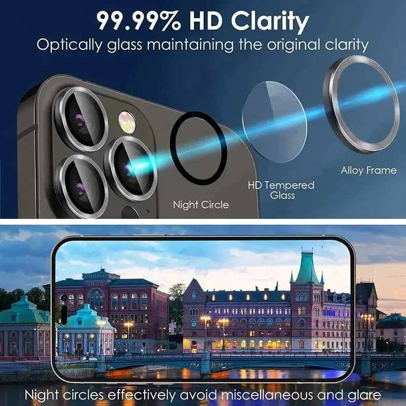 NovaGuard 3 Pack Camera Lens Glass Protectors For iPhone 11 12 13 14 15 16 Pro Max Mini Plus Crystal Clear Protection