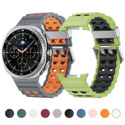 Silicone strap for Samsung Galaxy Watch 8/8 Classic Sport breathable wristband For Galaxy Watch 8 40/44mm Two-Tone silicone band