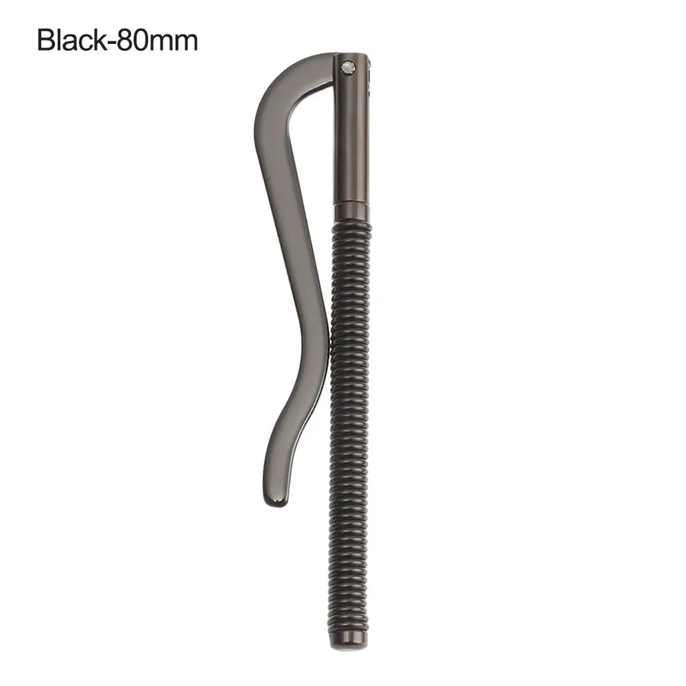 Metal money clip wallet with spring clamp in black, 80mm