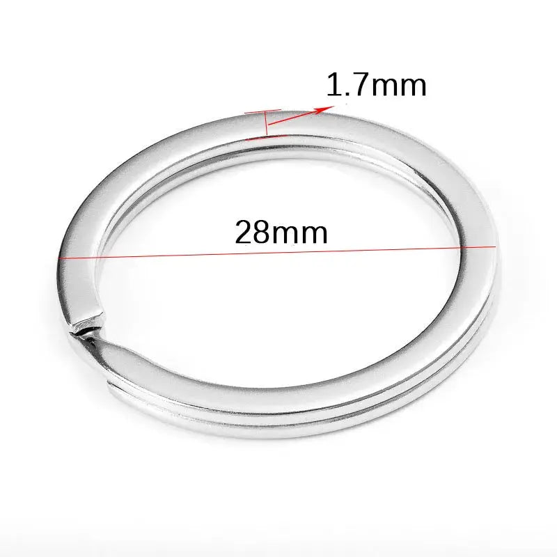 20pcs Stainless Steel Key Rings Set 20mm 25mm 28mm 30mm 35mm Round Split Rings For Jewelry Making And DIY Keychains