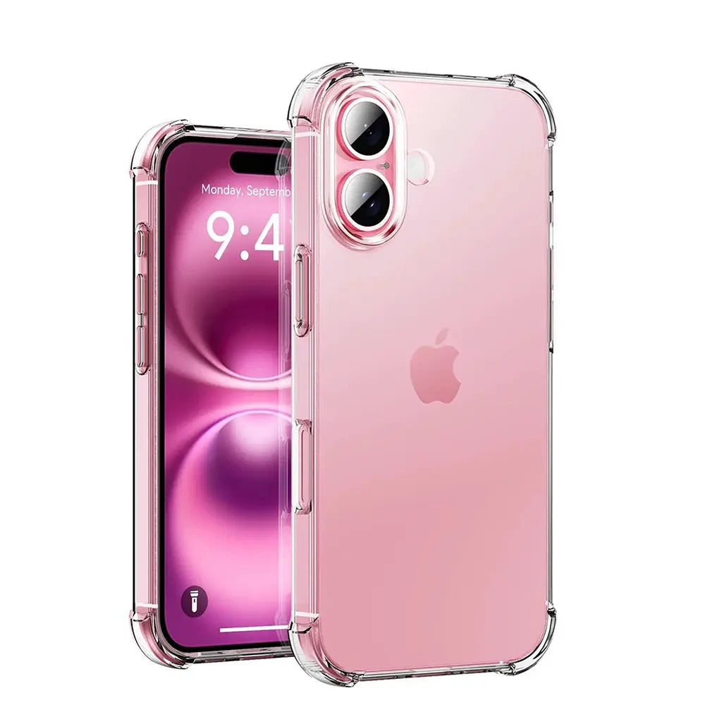 Jaspever Silicone Soft Shockproof Case For IPhone 11 Pro Max To IPhone 17 Air Ultra Thin Transparent Cover