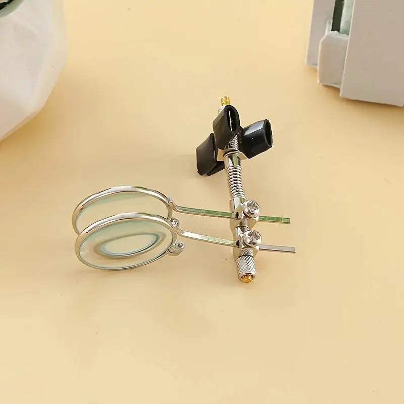 ClarityPro Dual Clip On Magnifying Glasses 5X 10X Magnification For Watch Repair And Jewelry Crafting Precision Optics