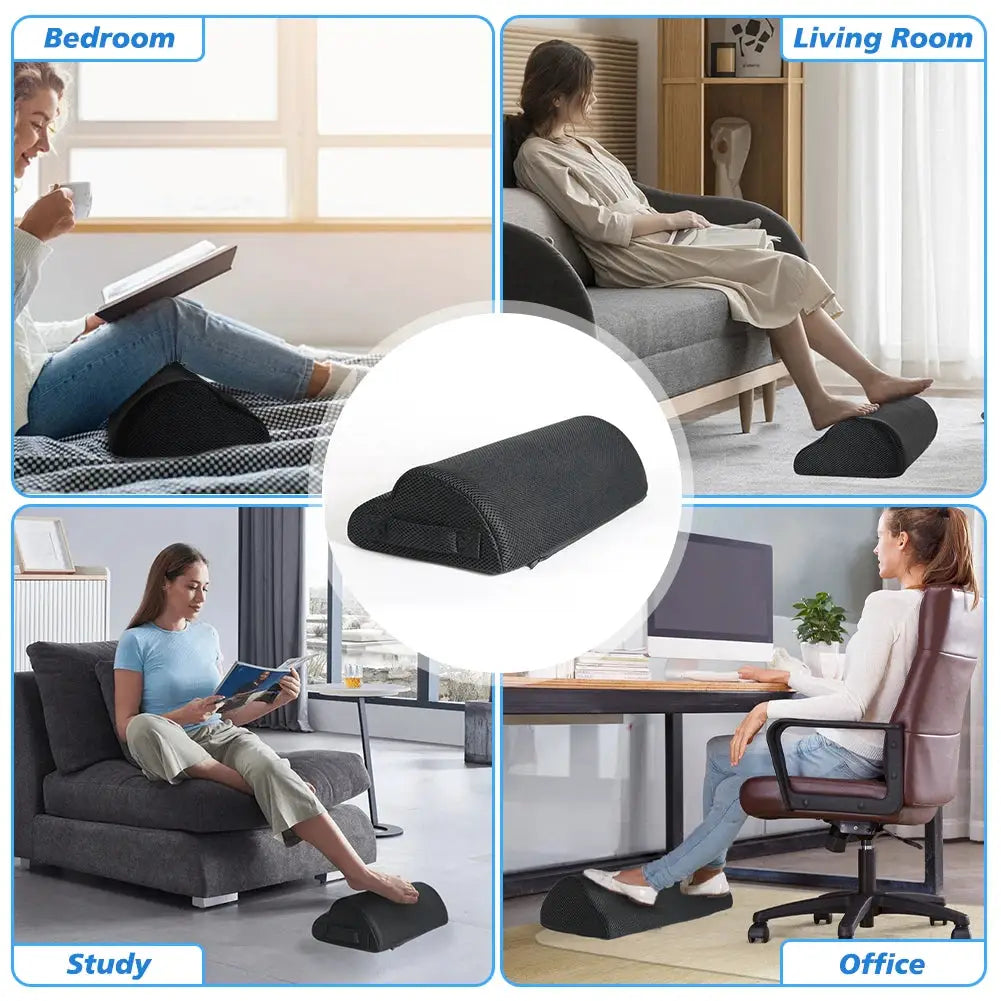 CozyCloud Memory Foam Office Foot Stool Under Desk Footrest For Ergonomic Leg Elevation In Gaming And Home Office