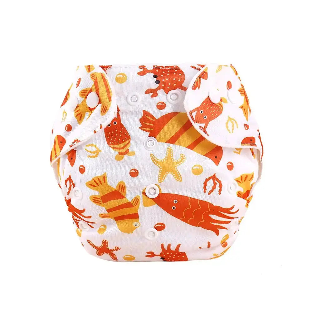 Eco Friendly Washable Reusable Cloth Diapers For Babies Grid Pattern Cotton Adjustable Training Pants 1 To 3 Years
