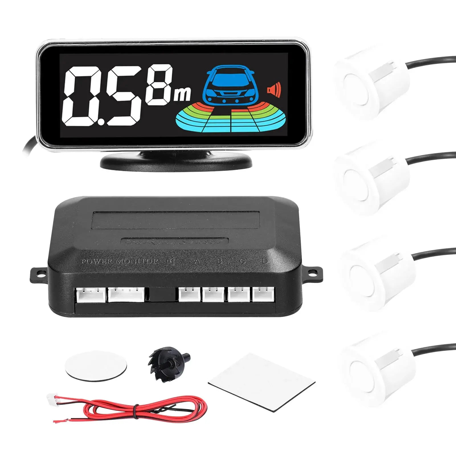 Simples Market car rear parking sensor system with LCD display and 4 probes