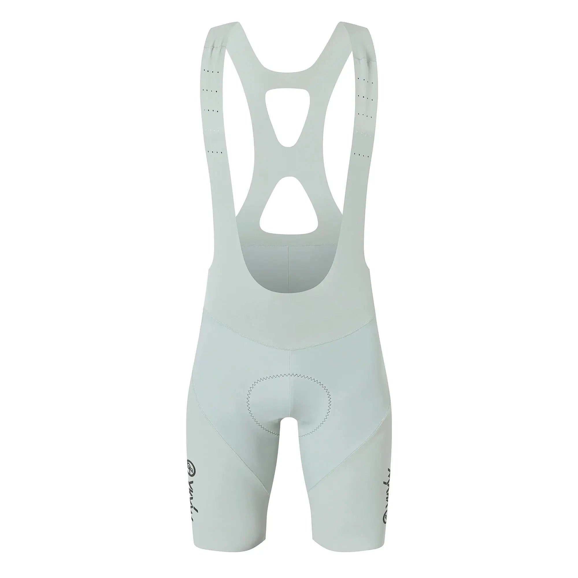 YKYWBIKE men's cycling bib shorts in light gray with hollow back straps