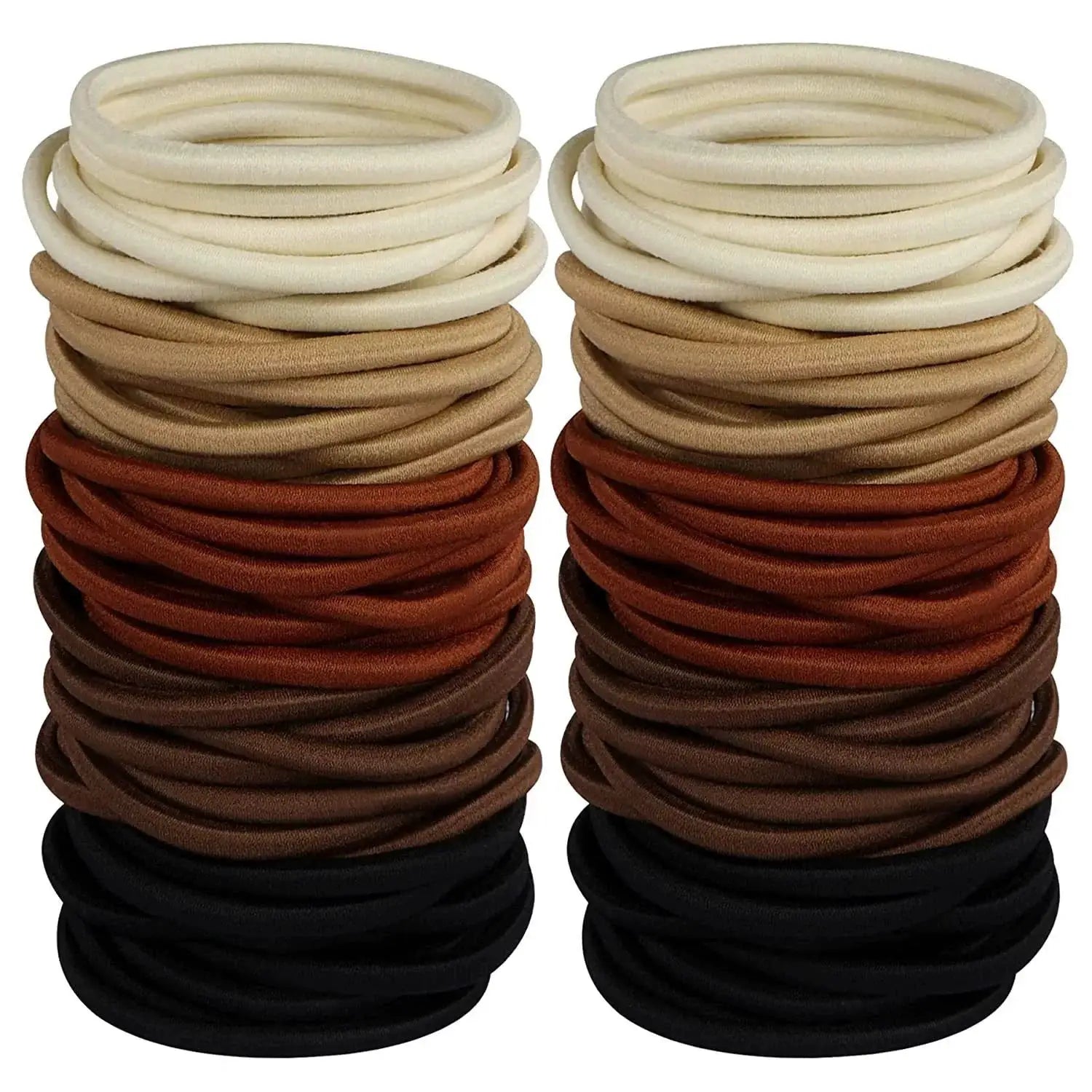 4mm Elastic Hair Ties Bands No Damage Nylon Mix Colors Bulk Pack 10 Or 50 Pcs For Men Women Girls And Boys