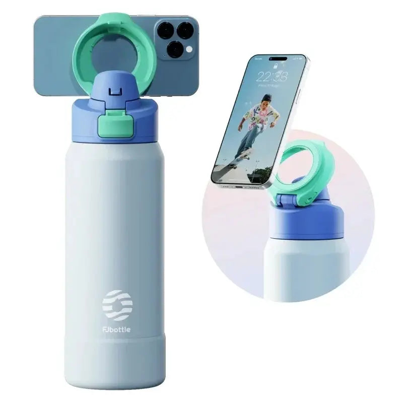 FEIJIAN 710ml Magnetic Phone Holder Insulated Stainless Steel Bottle