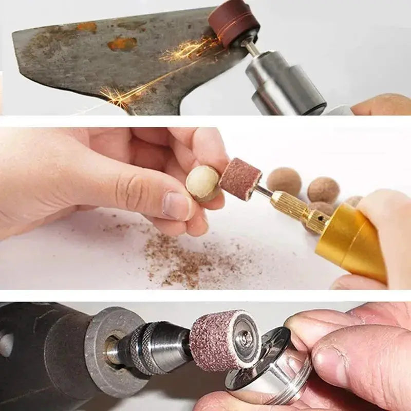 102 Piece 80 Grit Sanding Drums Kit With Sanding Bands And Half Inch And Quarter Inch Mandrels For Dremel Rotary Tools