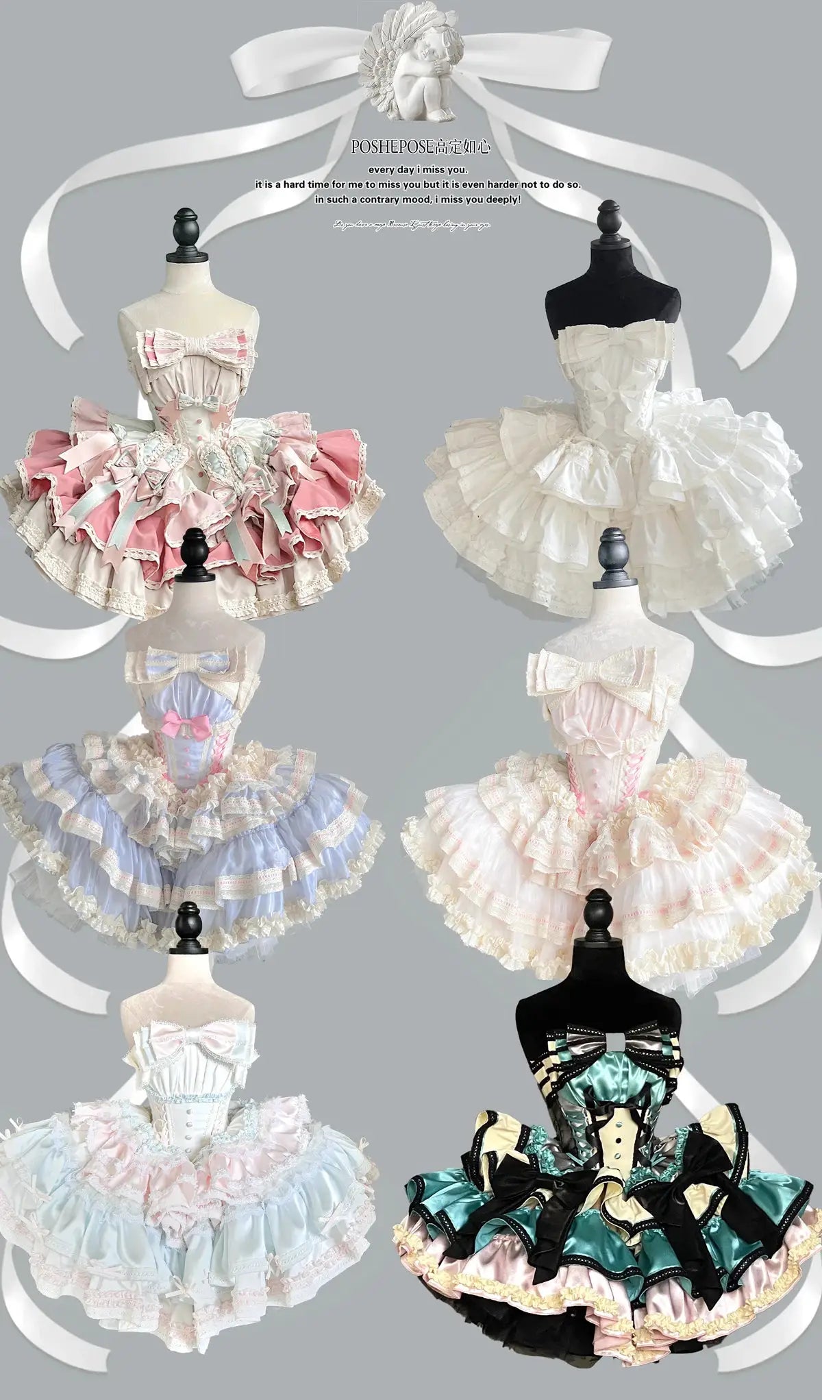 Girls Birthday Lolita Dress Tube Top Satin Bowknot Pettiskirt Mini