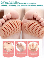 Forefoot Gel Foot Pads Reusable Soft Cushioning Inserts For Shoes For Men And Women Wear Resistant 10 Sets