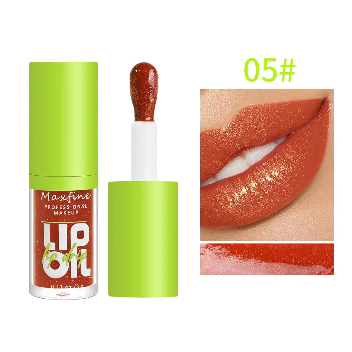 LuminaGlow Lip Gloss Waterproof Long Lasting Hydration Non Sticky Non Fading Formula Green Packaging