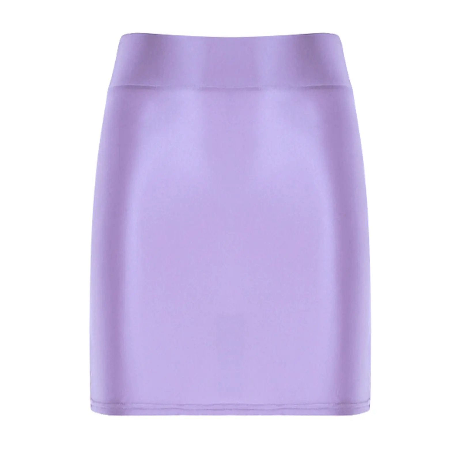 Simples Market glossy lavender patent leather mini skirt