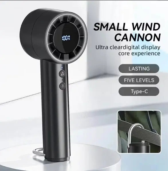 Portable Mini Fan Air Conditioner Cooler With Silent Operation LED Display USB Rechargeable High Wind Power Handheld